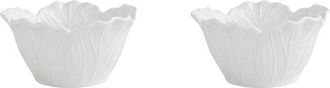 OEM Paquete De 2 Cuencos Con Forma De Flor - 11,5 X 6 Cm - Blanco