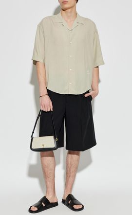 Ami Asymmetrical Cut Shirt, Mens, Beige