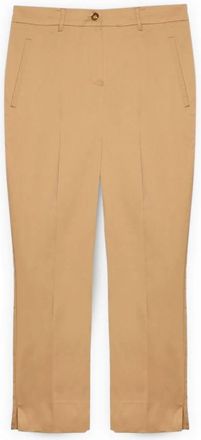 Fiorella Rubino New York Stretch Katoenen Broek - Dames - Straight fit broeken - Bruin - M - Katoen - Broeken