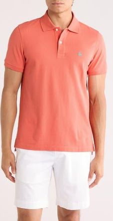 Brooks Brothers Solid Piqu&eacute; Slim Fit Polo in Medium Orange at Nordstrom Rack, Size Xx-Large