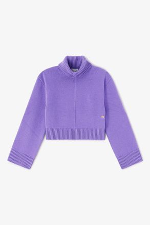 Ganni Purple Wool Turtleneck Sweater - Size XXS