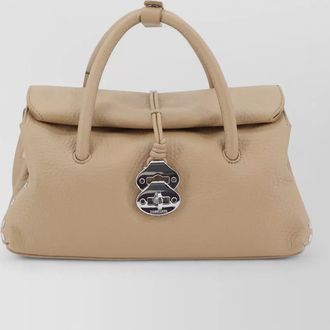 Zanellato calf leather studded tote bag