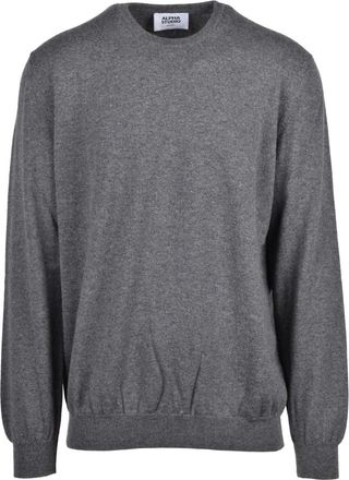 Alpha Studio Pullover Girocollo - Heren - Cashmere truien - Grijs - 3XL - Kasjmier - Truien & Vesten