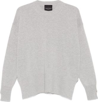 Roberto Collina Gray Cashmere And Wool Blend Sweater
