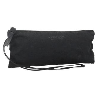 Bottega Veneta Pre-owned Nylon Pouch - Dames - Pre-owned - Zwart - Maat: ONE Size Nylon