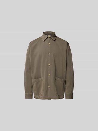 Won Hundred Freizeithemd mit Knopfleiste in Khaki, Gr&ouml;&szlig;e XL