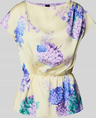 Marc Cain Blusenshirt aus Satin mit tailliertem Schnitt in Hellgelb, Gr&ouml;&szlig;e 38