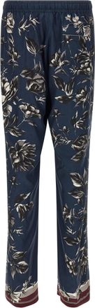 Dolce & Gabbana Mens Blue Silk Casual Pants