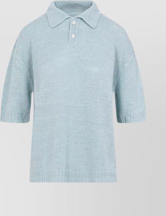 Maison Margiela polo shirt with dropped shoulders and ribbed trims