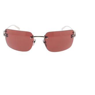 Gucci Accessoires, unisex, Grijs, ONE Size, Rechthoekige Zonnebril