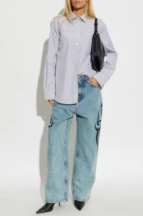 VETEMENTS Jeans With Print, Womens, Blue