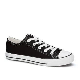 Andrea Womens Classic Canvas Sneakers In Black