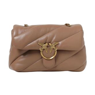 Pinko Pinko, Dames, Tassen, Beige, Maat: ONE Size Leer