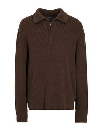 8 by YOOX COTTON RIB KNIT HALF ZIP JUMPER