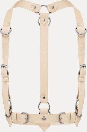 Vivienne Westwood Equestrian Harness Supple Leather Cream-dark-silver S Unisex