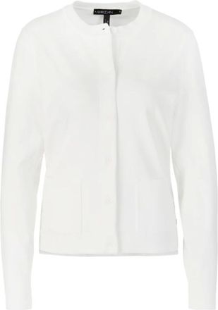Marc Cain Rechteckiger Cardigan - Dames - Truien - Wit - Maat: L Viscose