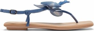 Silent D Womens Emlyn Flats Sandals In Blue Suede