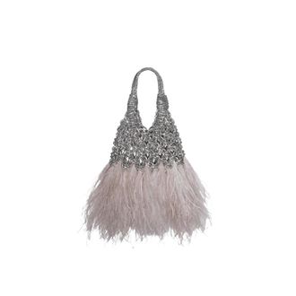 Hibourama Bags Handbags, female, Gray, Size: ONE SIZE Vannifique Mini Plumes