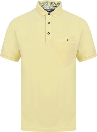 Kensington Eastside Providence 100% Pique Cotton Plain Pastel Polo Shirt - Mellow Yellow - S