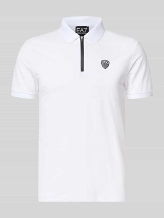 Emporio Armani Slim Fit Poloshirt aus Viskose-Mix in Weiss, Gr&ouml;&szlig;e XXXL