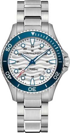 Hamilton Khaki Navy Scuba White Automatic Bracelet Watch, 40mm in White/Stainless Steel at Nordstrom