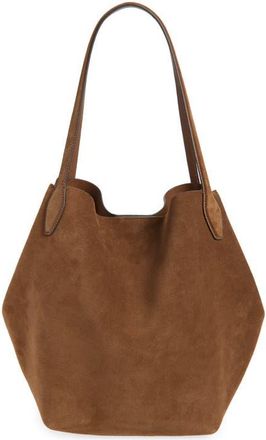 Madewell The Shopper Tote in Soft Grain Suede in Light Umber at Nordstrom