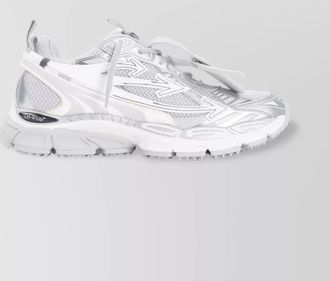 Off-white mesh low-top sneakers