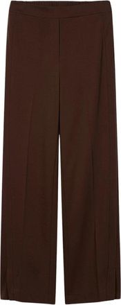 Luisa Cerano Punto-Milano Wideleg Broek - Dames - Straight fit broeken - Bruin - M - Broeken