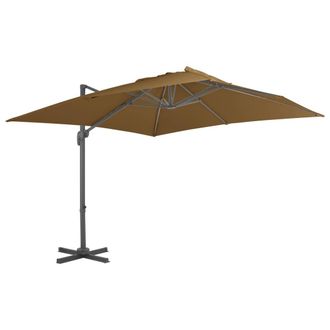 vidaXL Vidaxl - Sombrilla Jard&iacute;n Voladiza Con Palo De Aluminio Taupe 300x300 Cm