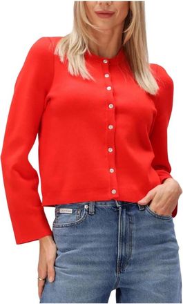 Y.A.S Y.a.s, Truien & Vesten, Dames, Rood, L, Denim, Yaseena LS Knit Cardigan