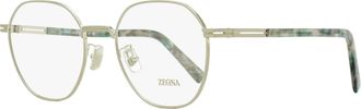 Ermenegildo Zegna Mens Geometric Round Eyeglasses EZ5270-H 016 Palladium 53mm