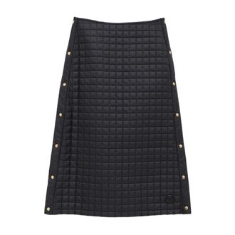 Moncler Midi Skirts, female, Black, M, Black Midi Skirt