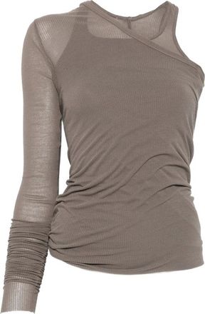 Rick Owens Banana Asymmetric Ribbed Top