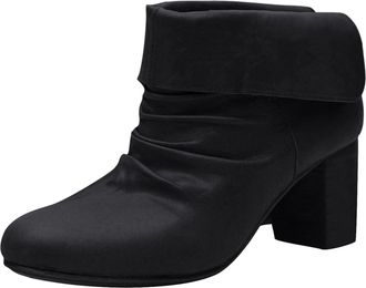 Generic cheap items warehouse deals clearance Winter Ankle Boots for Women Waterproof Side Zipper Safety Boots Premium Chunky Heel Cowgirl Boots Casual Non Sl