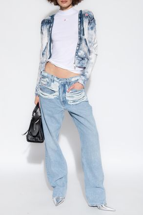 Diesel T-MOKKY-MICRODIV Ribbed Top, Womens, White