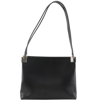 Ferragamo Gancini Black Leather Tote Bag (Pre-Owned)