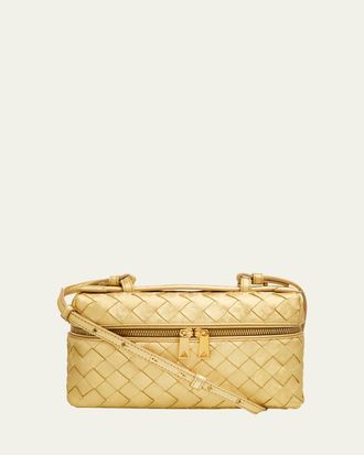 Bottega Veneta Bang Bang Laminated Leather Vanity Crossbody Bag