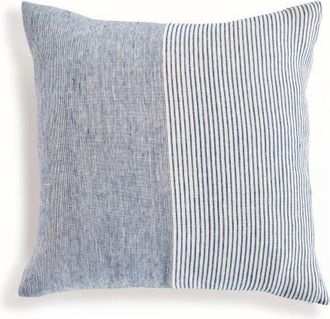 Napa Home & Garden Otis Pinstripe Pillow 24 in Blue at Nordstrom, Size 24X24