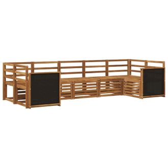 vidaXL Conjunto De Sof&aacute; Seccional 6 Pcs Natural Vidaxl