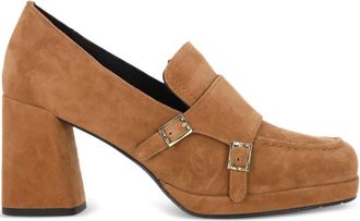 Bruno Premi Pumps platform con fibbia - Marrone