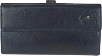 Chanel Pre-owned Portafoglio Lungo in Pelle Camellia - - Pre-owned - Donna - Nero - ONE SIZE