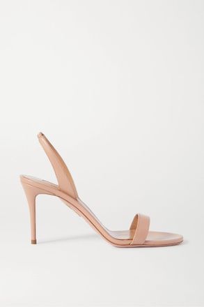 Aquazzura Sandali Slingback In Pelle Shamali - Neutri