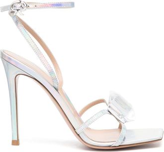 Gianvito Rossi Jaipur 105mm holographic-effect pumps - women - Calf Leather/Calf Leather/Calf Leather - 37 - Silver
