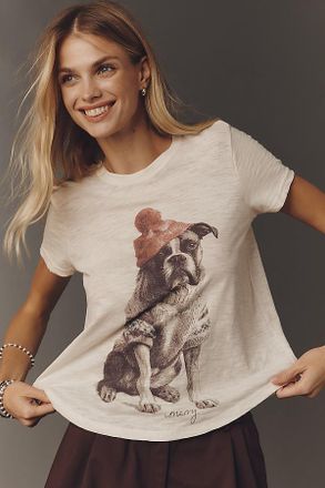 Pilcro The Bennie Short-Sleeve Animal Icon Tee by Pilcro