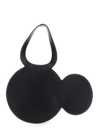 Coperni Womens Mickey Black Handbag With Cut-Out Handle Calf Handbags Hand Bags