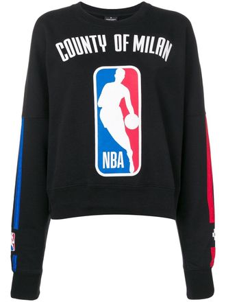 Marcelo Burlon Marcelo Burlon X NBA logo sweatshirt - women - Polyamide/Cotton - S - Black
