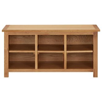 Berkfield Home Shoe Rack 90x37x45 cm Solid Oak Wood in Light Oak | Size: 90 x 37 x 45 cm