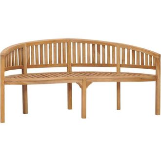 vidaXL Banana Bench 180 cm Solid Teak Wood vidaXL