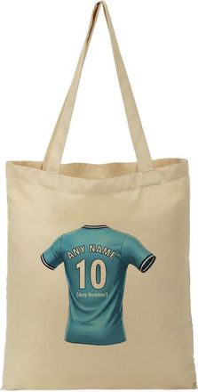 Unigift Personalised Gift - Coventry Fan Tote Shopping Bag (Blue Football Jersey Design) Custom Name - West Midlands CV6 Club