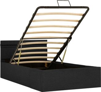 vidaXL Vidaxl - Cama Canap&eacute; Hidr&aacute;ulica De Almacenaje Sin Colch&oacute;n Gris 90x200 Cm